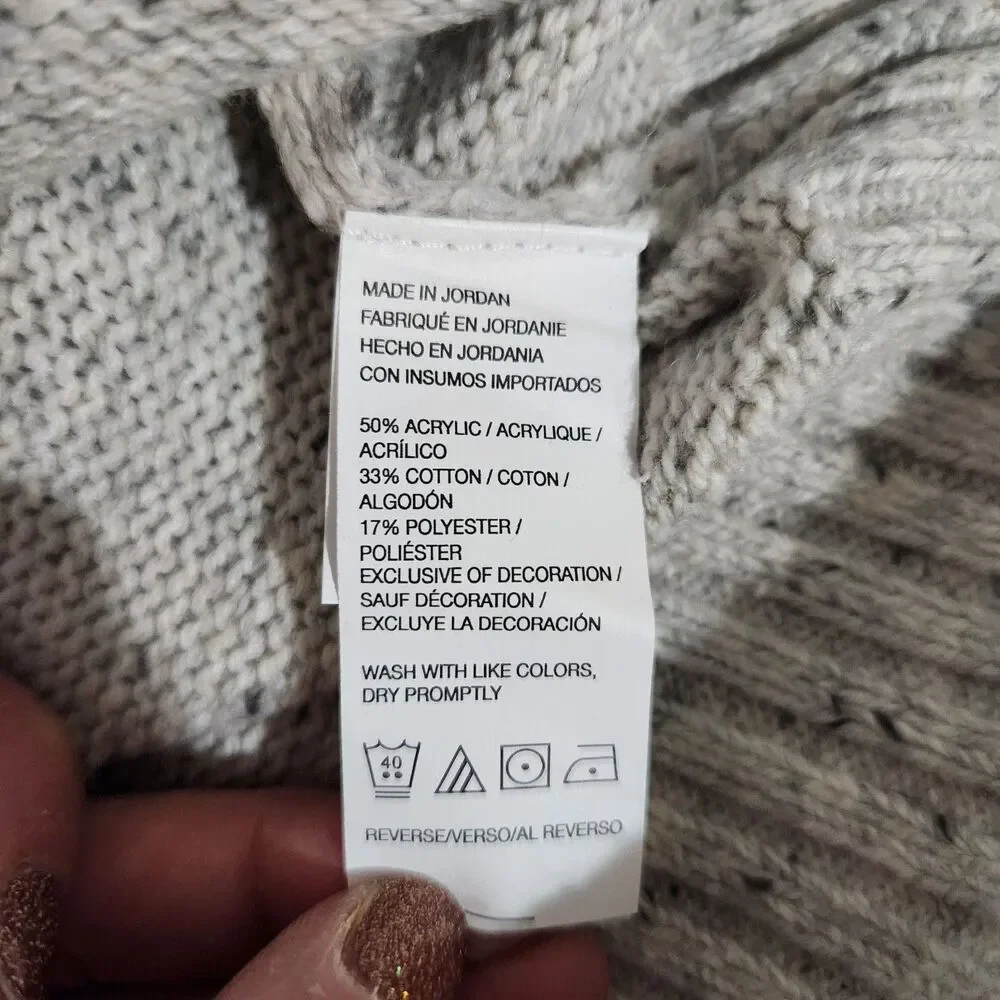 Izod Pullover Henley Sweater Cream Gray Vanilla Ice Mens Size 2X Academia Office